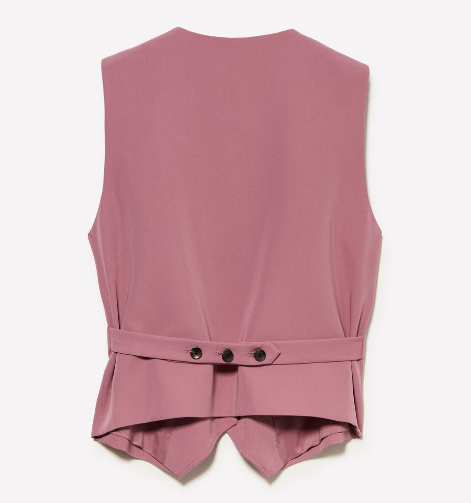 Mauve slim fit vest - women's vests and sleeveless jackets - Lilac | Sisley image number 6